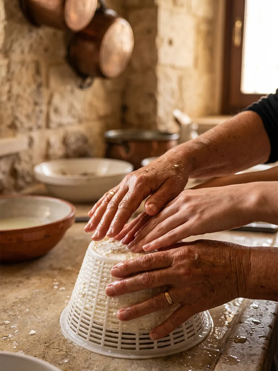 Encounter with local artisans for a private cheese-making workshop.