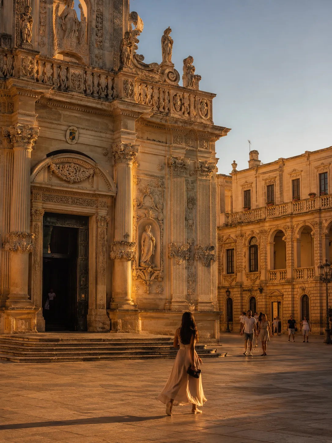 Stunning baroque church architecture typical of the Salento region.