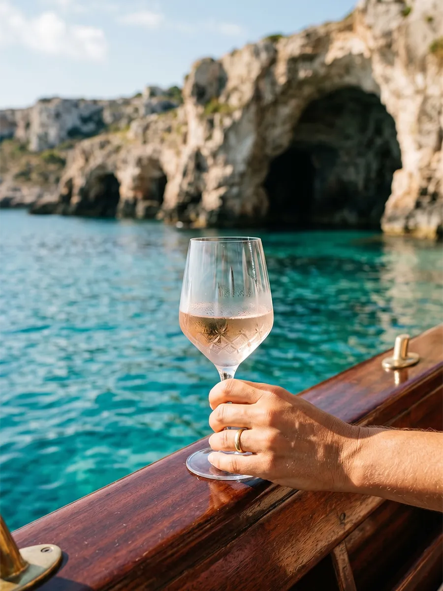 Private boat experience exploring the hidden coves of the Salento coast.