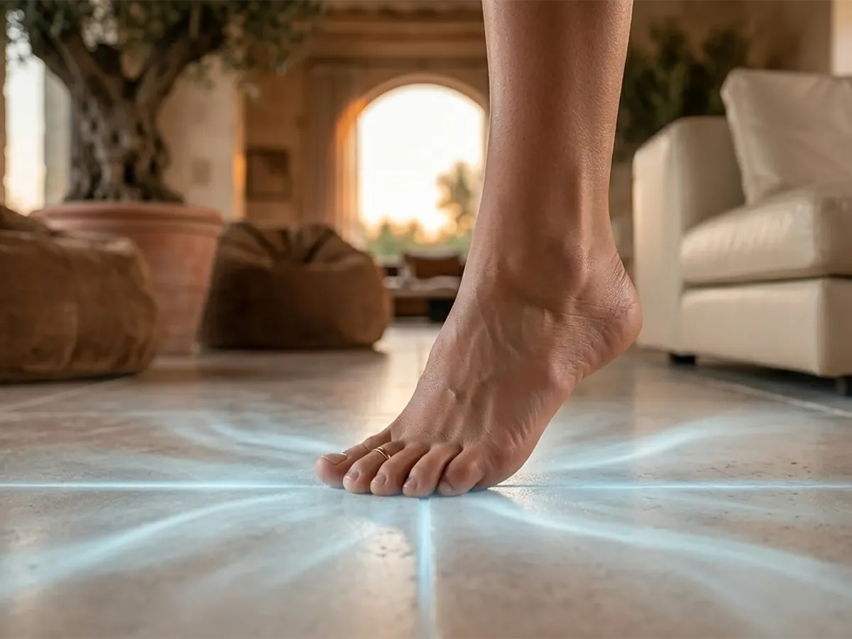 State-of-the-art radiant floor cooling system for maximum comfort during summer.