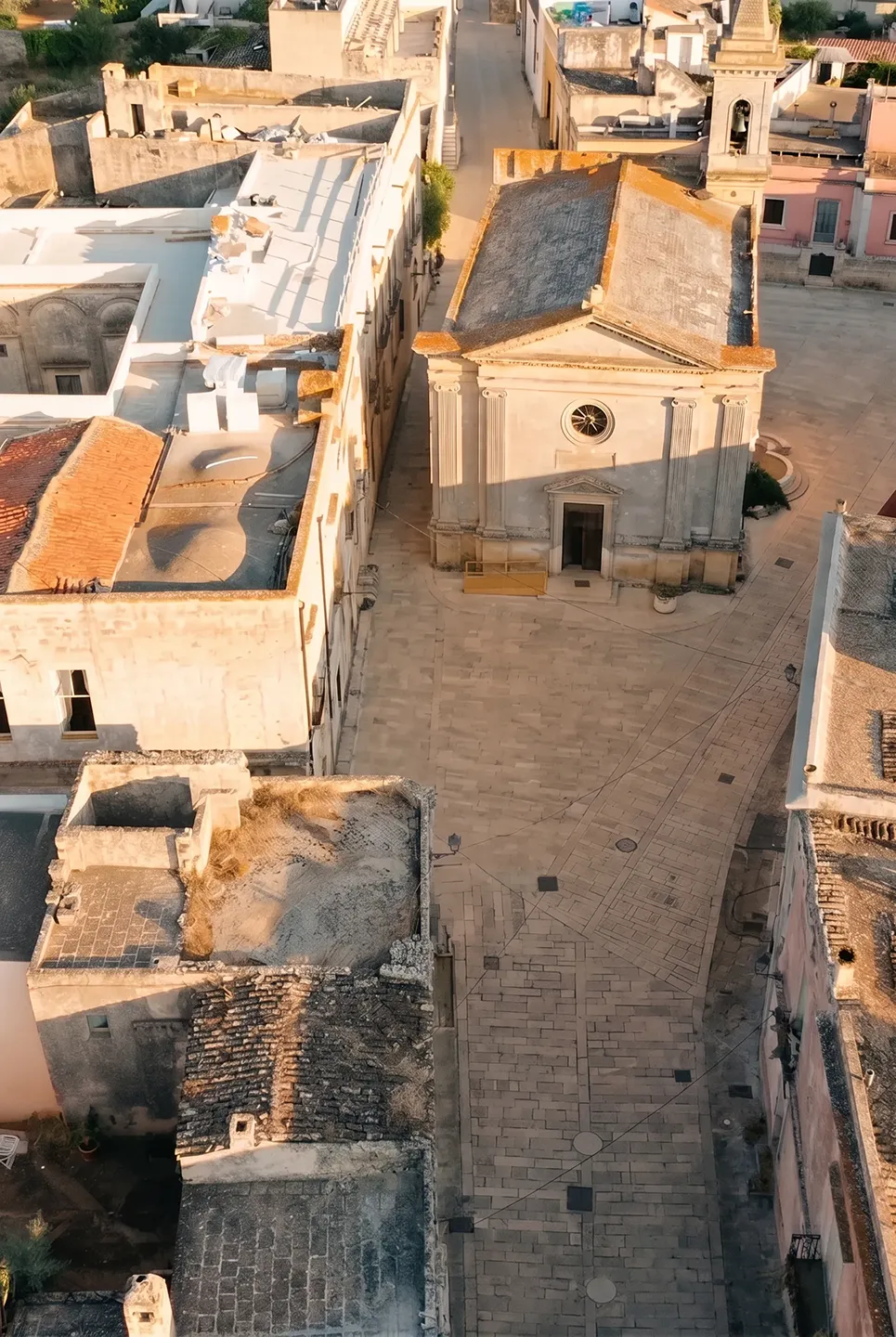 Historic stone courtyard in Giuliano di Lecce.