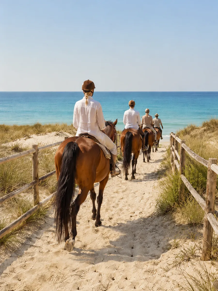 Private horseback ride along the pristine dunes of the Puglia coast.