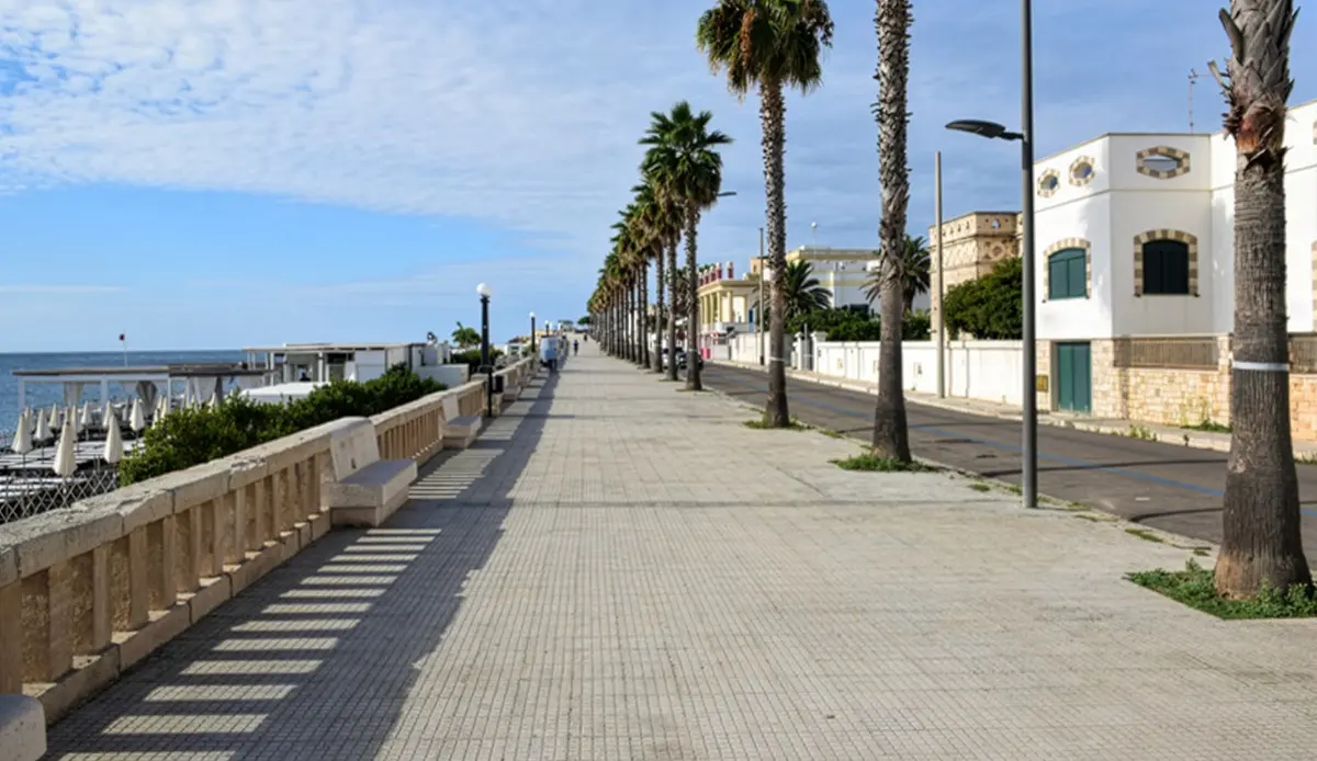 Marina di Leuca: The scenic coastal promenade where the Ionian and Adriatic seas meet.