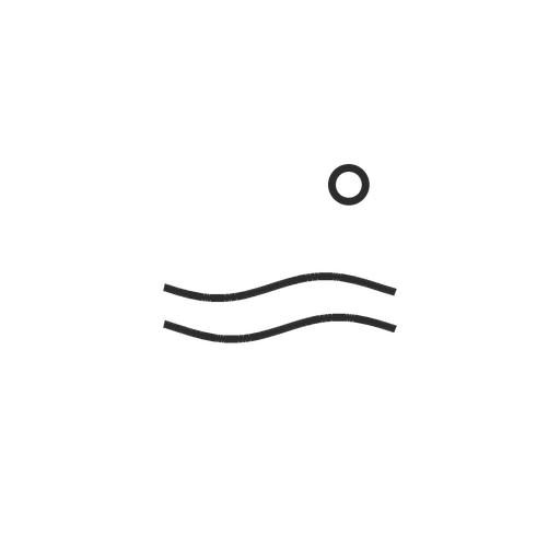 Minimalist icon representing the natural stone swimming pool.