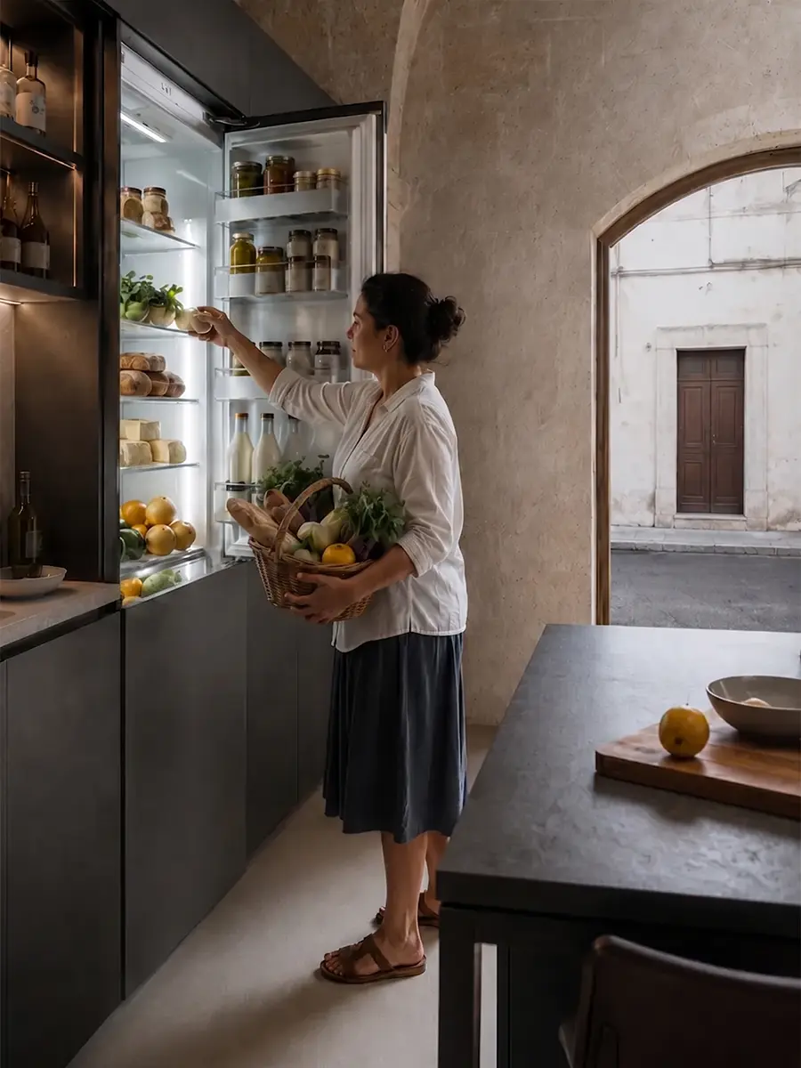 Fully stocked pantry with local organic produce upon arrival.