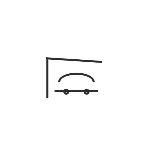 Minimalist icon representing the private covered parking area.