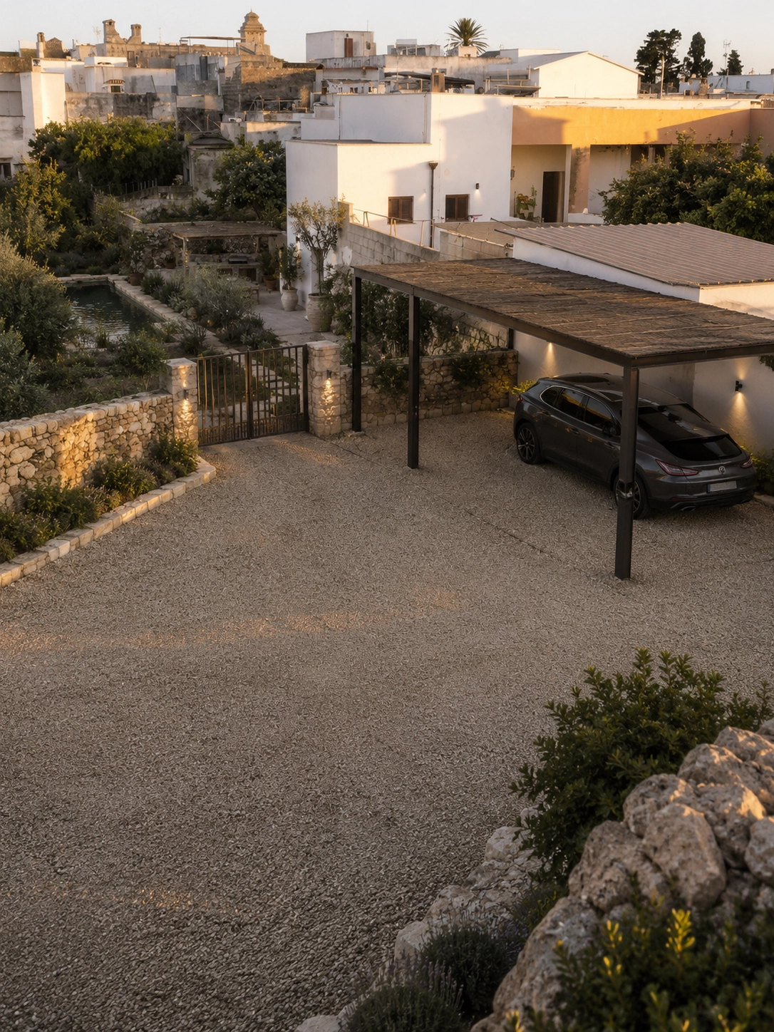 Private covered parking at Corte D'Azeglio for a discreet and seamless arrival.