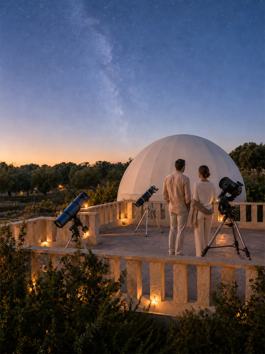 Private guided stargazing experience under the clear Salento night sky.