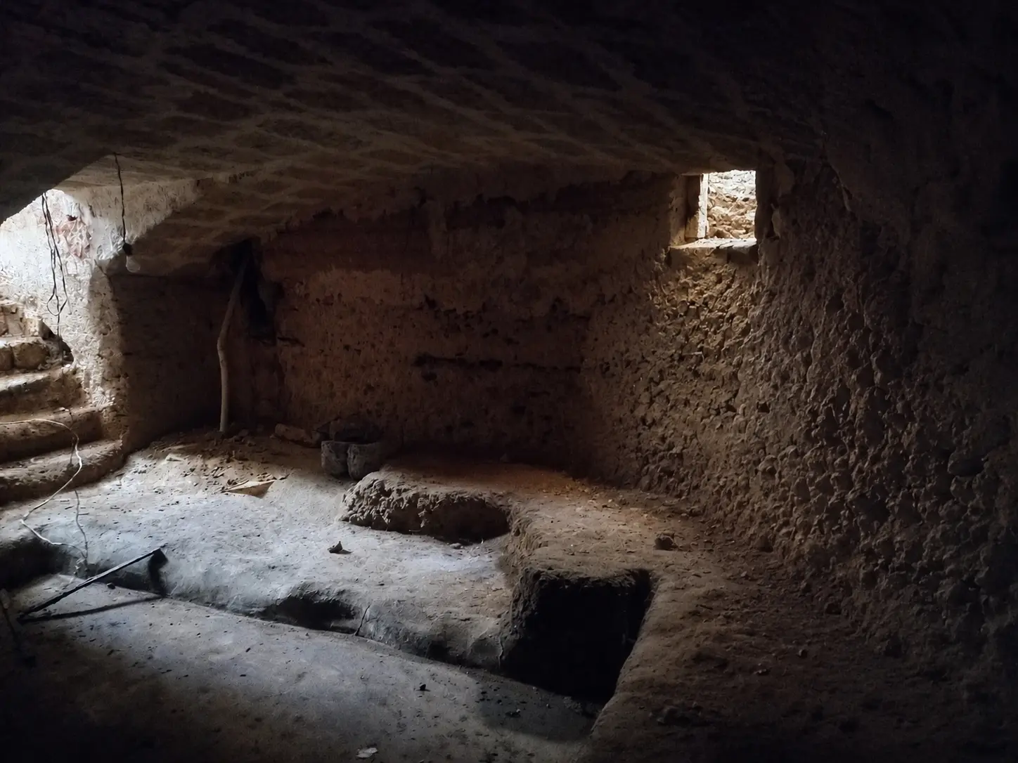 The Vault Relaxation Lounge at Corte D'Azeglio before the architectural restoration process.